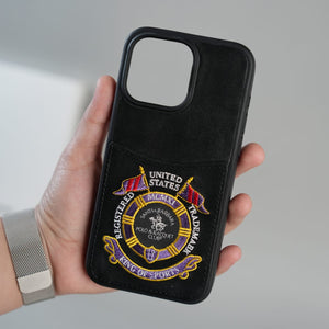 FRATO iPhone 15 Series iPhone 15 Series Premium Leather Card Holder Case with Stitched Crest Design