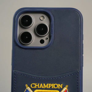 FRATO iPhone 15 Series iPhone 15 Series Premium Leather Card Holder Case with Stitched Crest Design