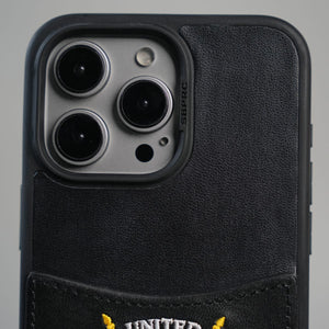 FRATO iPhone 15 Series iPhone 15 Series Premium Leather Card Holder Case with Stitched Crest Design