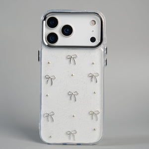 FRATO iPhone 17 Series 17 Pro Max iPhone 17 Series Transparent Glitter Bow Protective Case