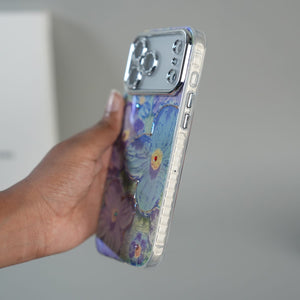 FRATO iPhone 17 Series iPhone 17 Series Luxury 3D Oil Painting Floral Design Glitter Lens Protection Stand Cover