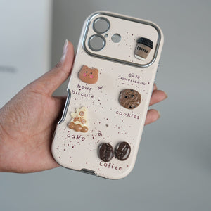 FRATO luxury Case iPhone Series Premium Cute Café 3D Charm Protective Case