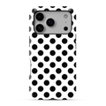Polka Dot | White & Black I Phone Case
