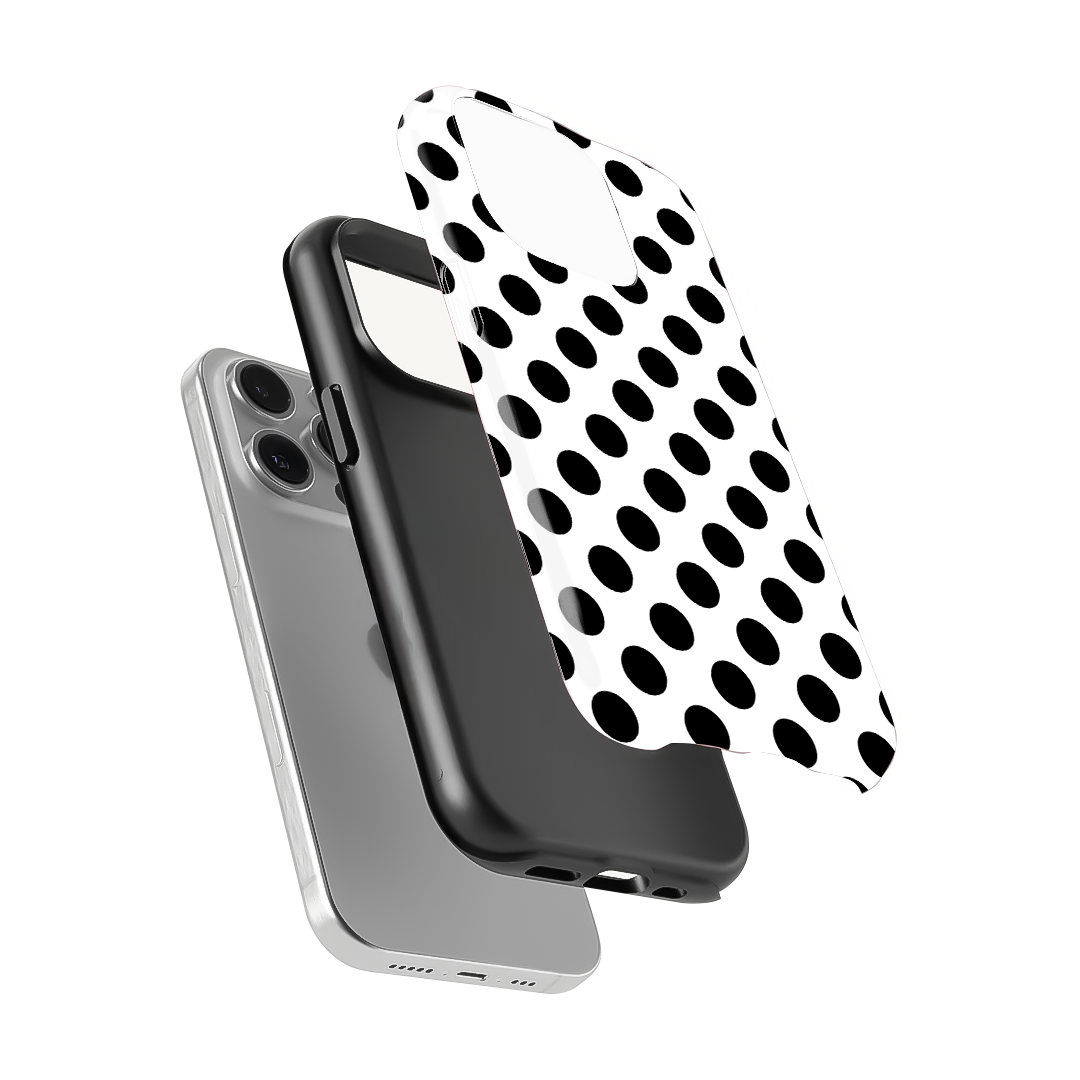 Polka Dot | White & Black I Phone Case