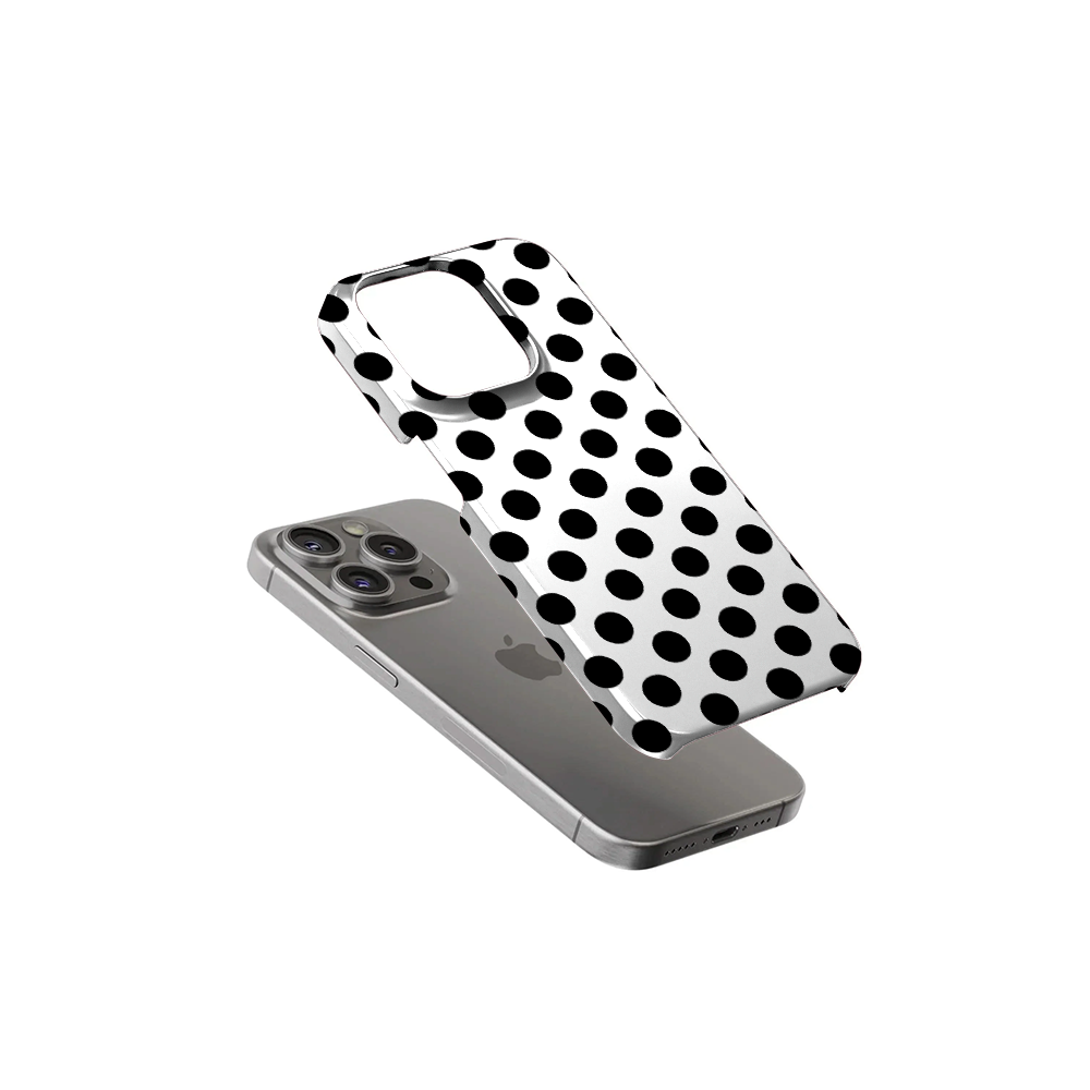 Polka Dot | White & Black I Phone Case