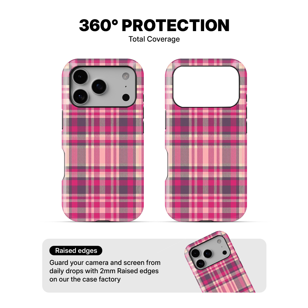 Gingham | Pink II Phone Case