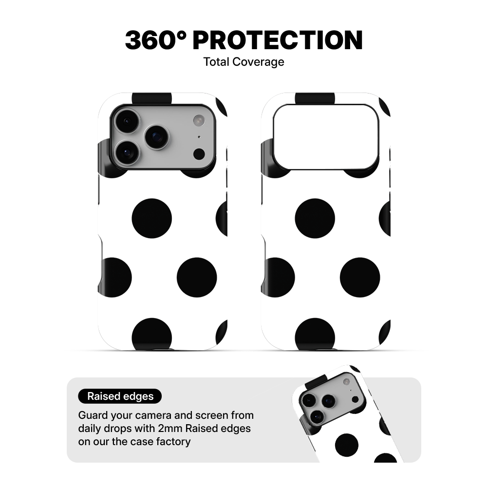 Polka Dot | White & Black III Phone Case