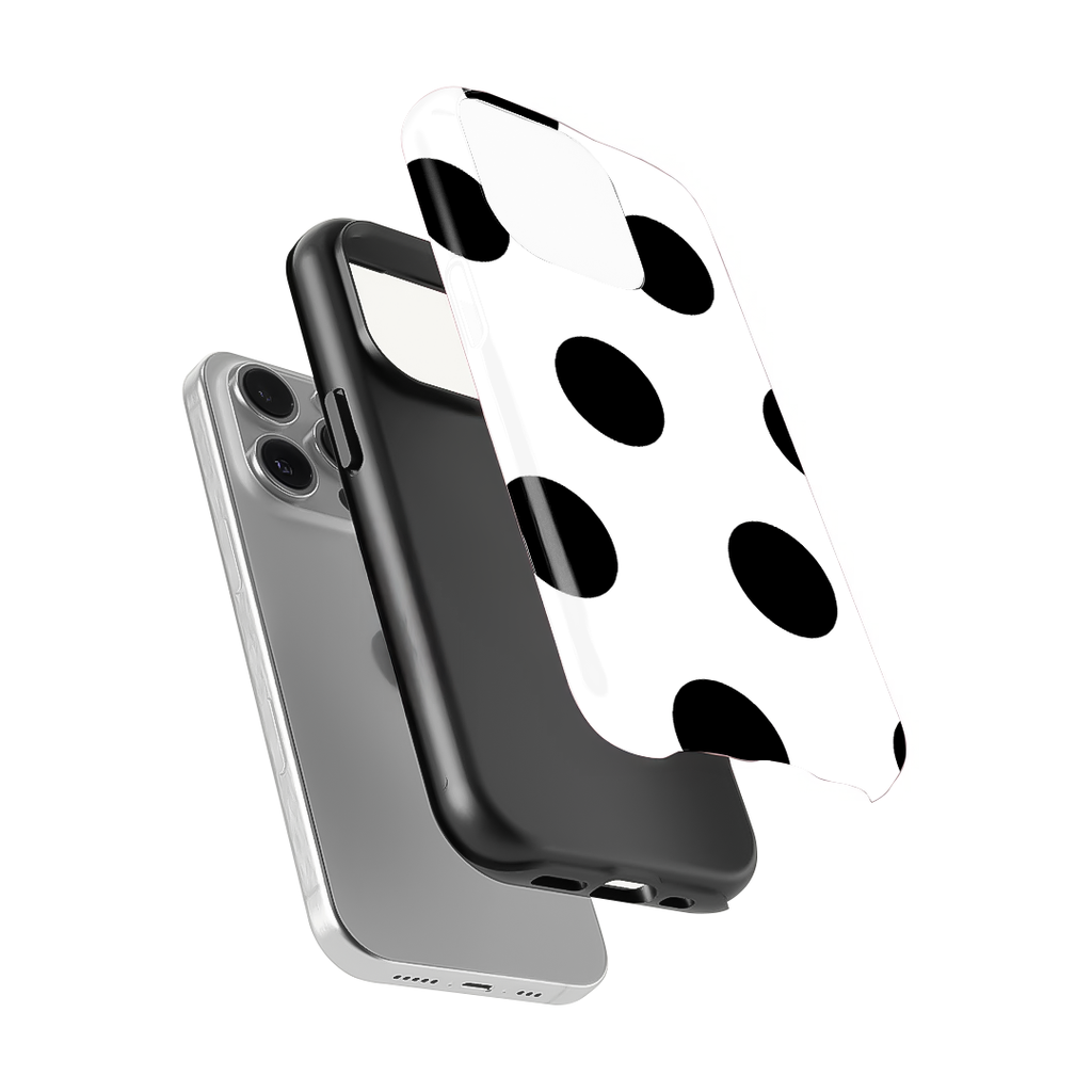 Polka Dot | White & Black III Phone Case
