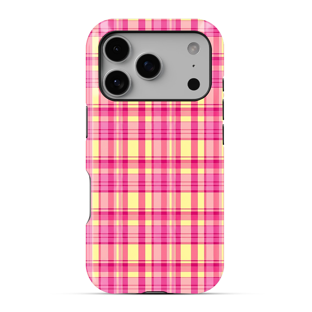 Gingham | Pink & Yellow Phone Case