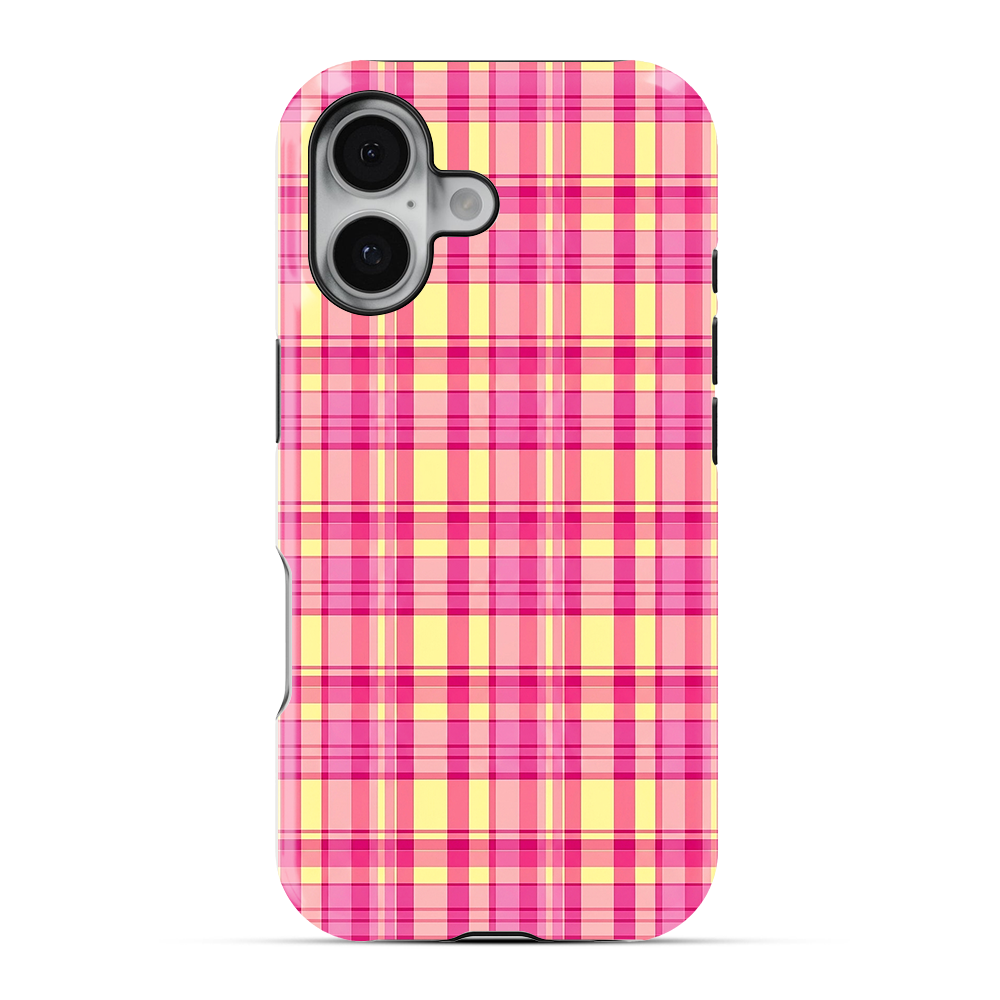 Gingham | Pink & Yellow Phone Case