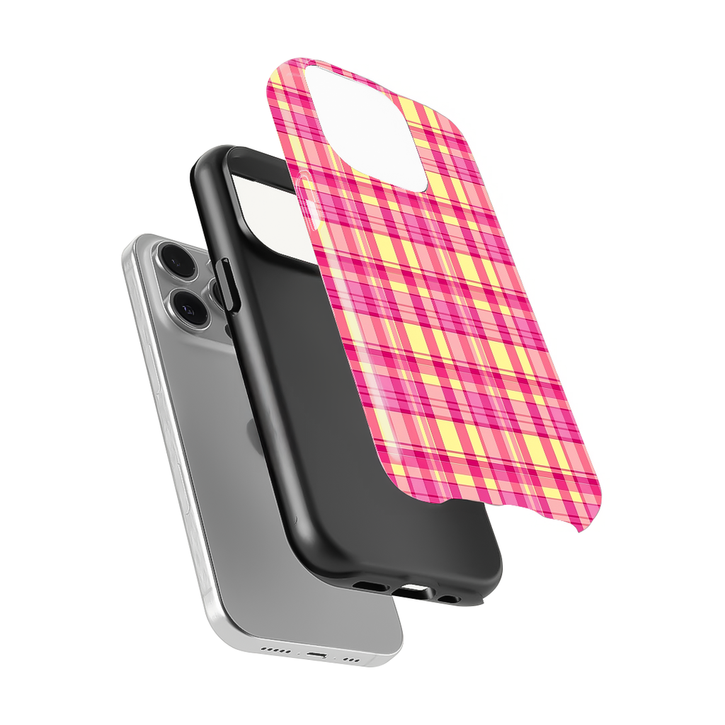 Gingham | Pink & Yellow Phone Case