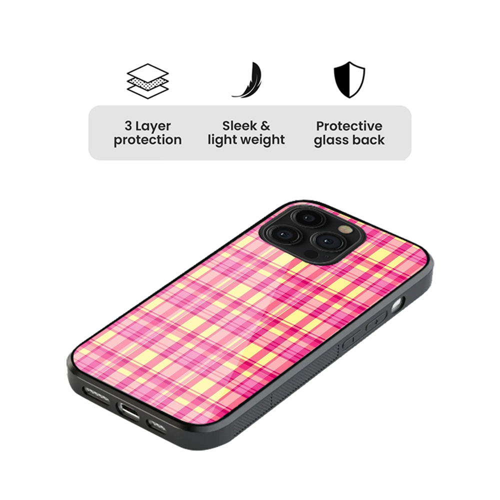Gingham | Pink & Yellow Phone Case