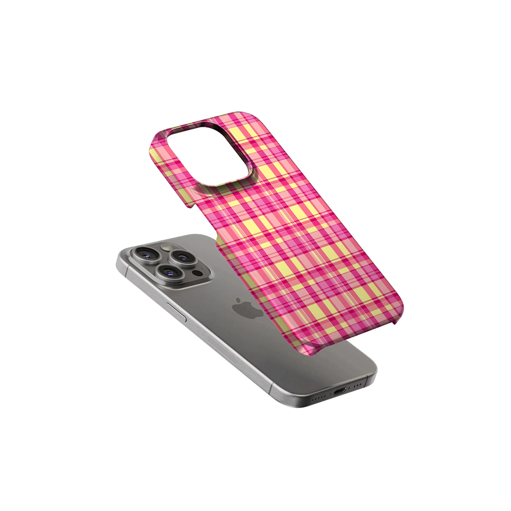 Gingham | Pink & Yellow Phone Case