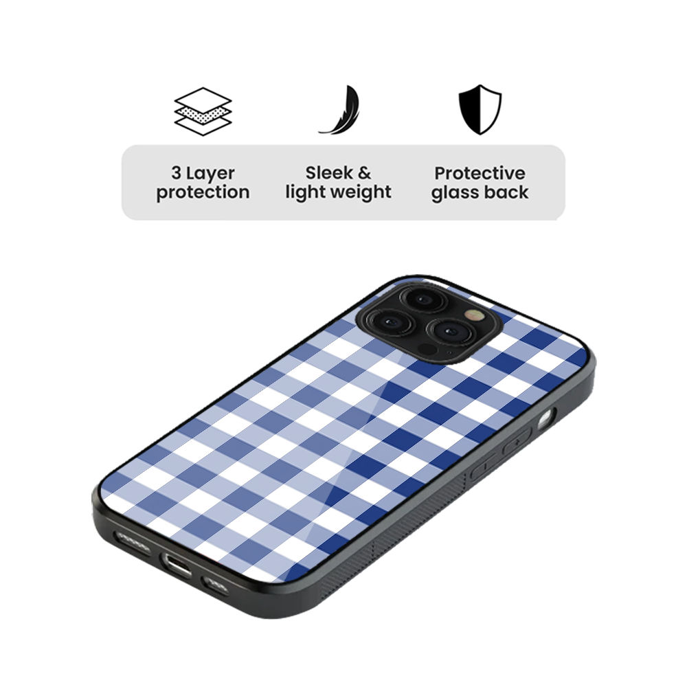Gingham | Blue & White - VI Phone Case