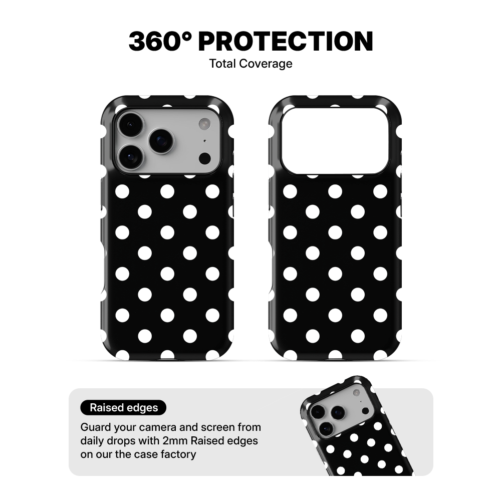 Polka Dot | Black & White Phone Case