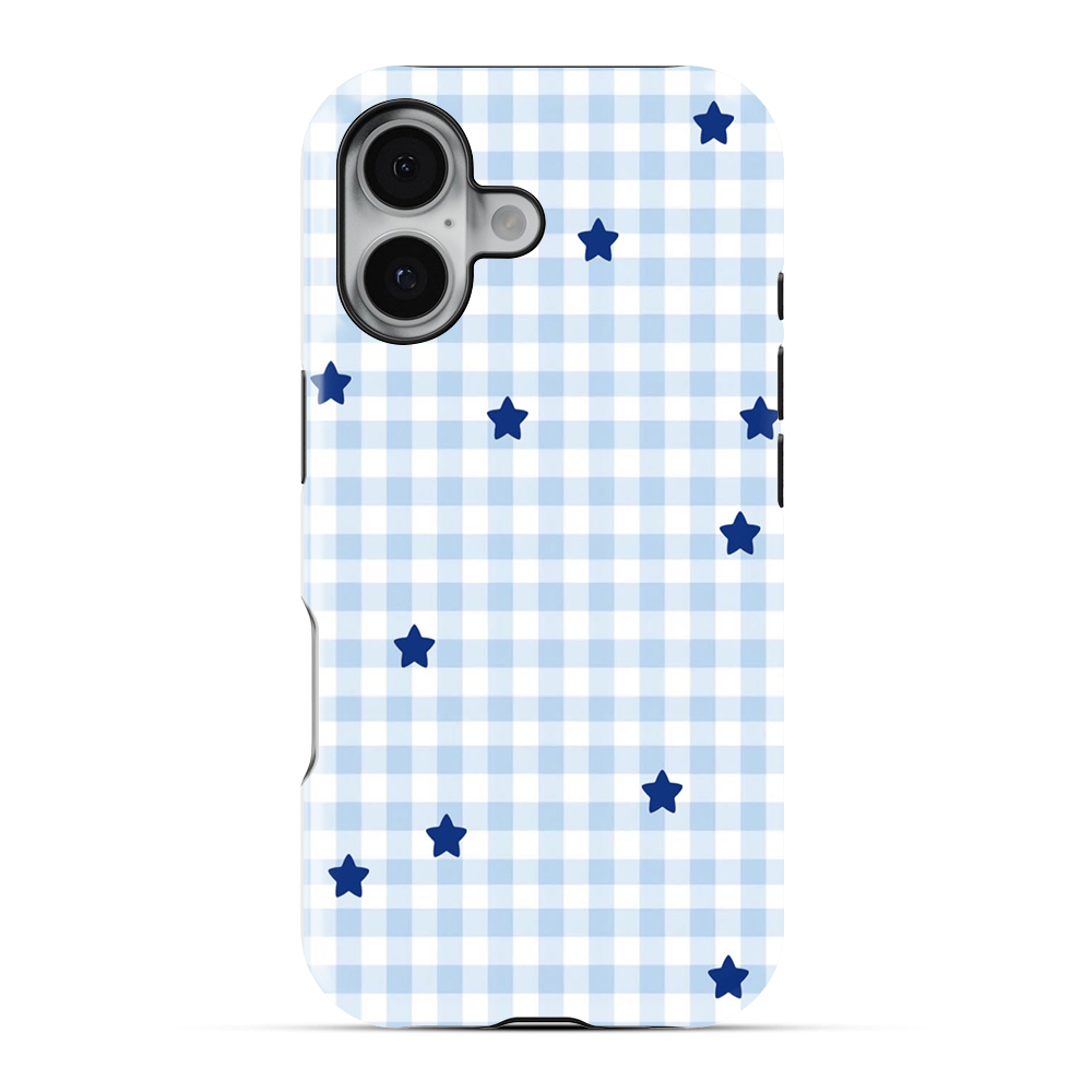 Gingham | Blue & White - I Phone Case