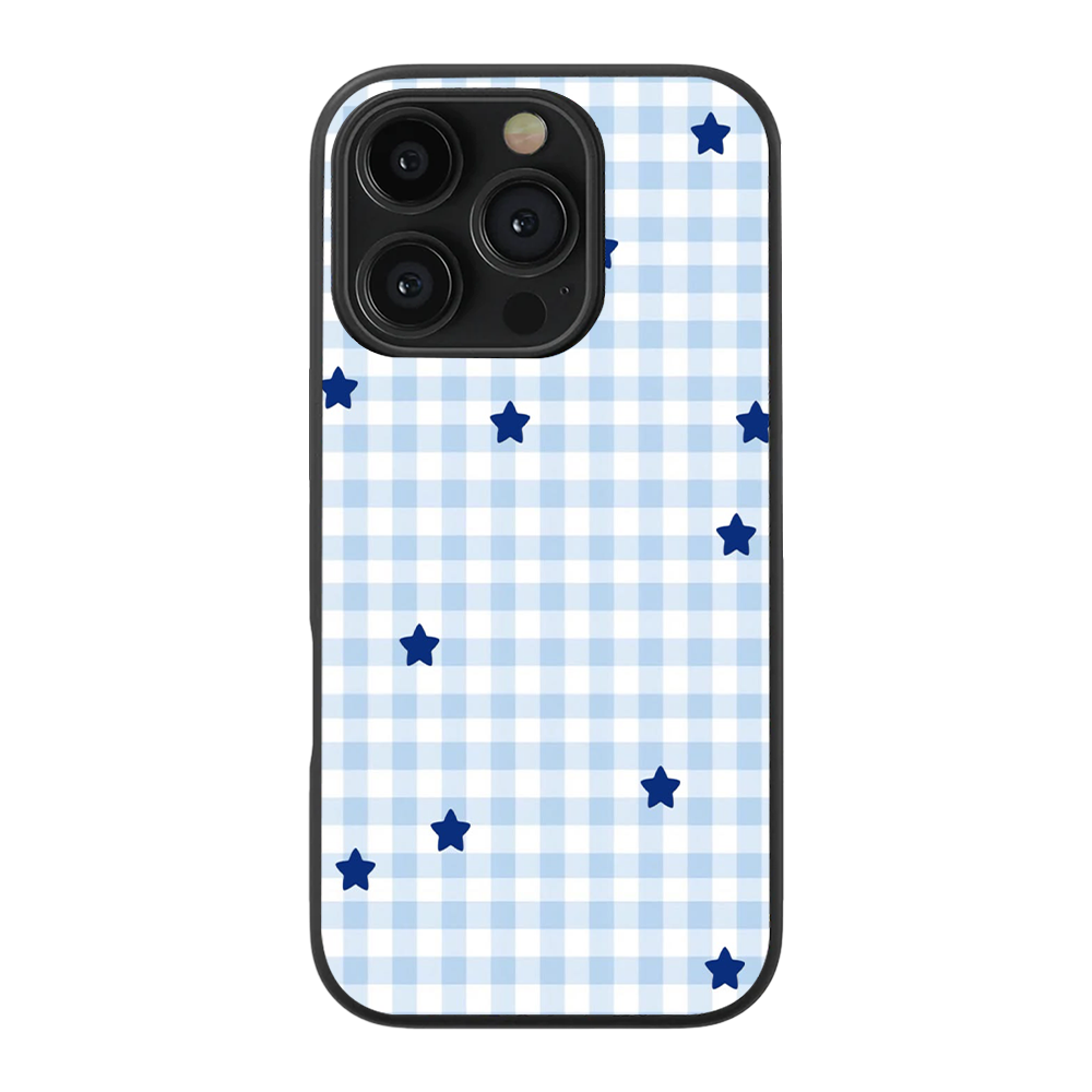 Gingham | Blue & White - I Phone Case