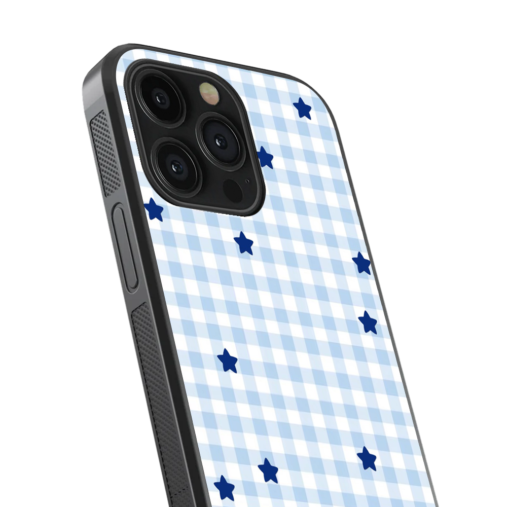 Gingham | Blue & White - I Phone Case