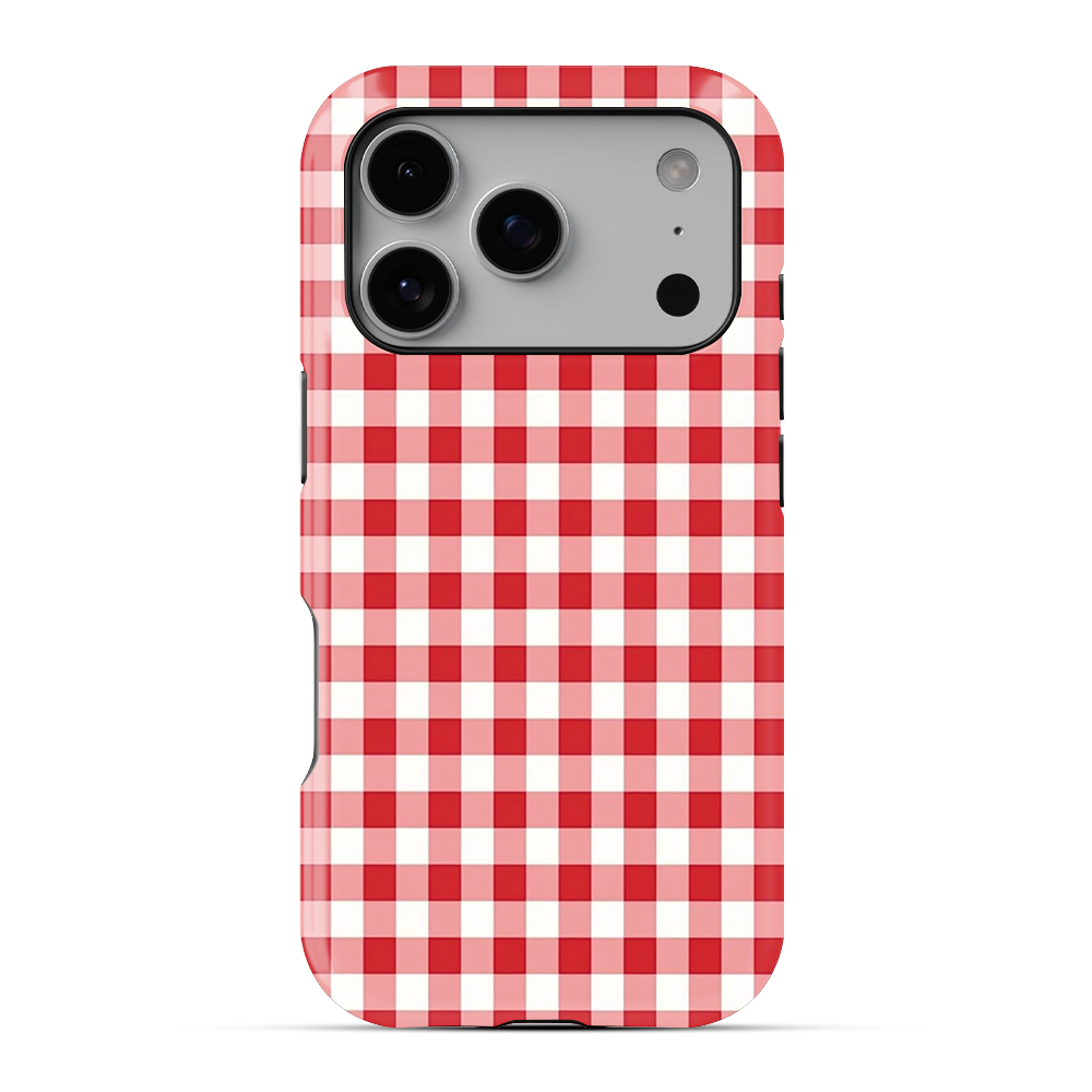 Gingham |Red & White Phone Case