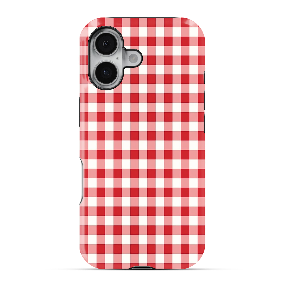 Gingham |Red & White Phone Case