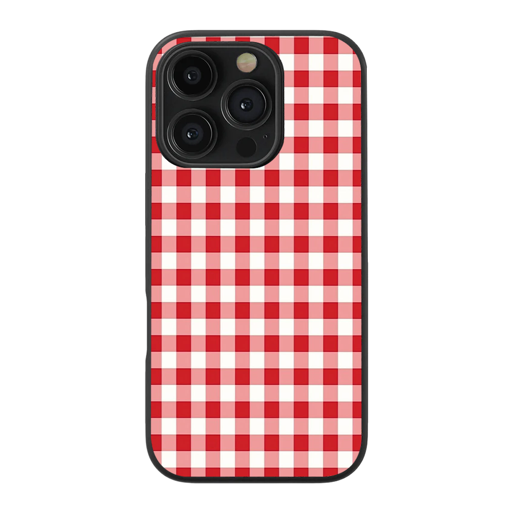 Gingham |Red & White Phone Case