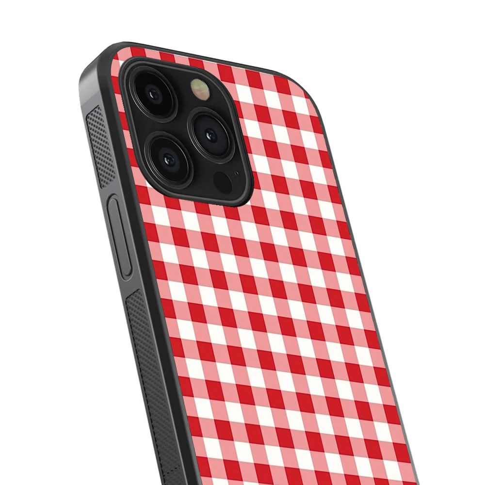 Gingham |Red & White Phone Case