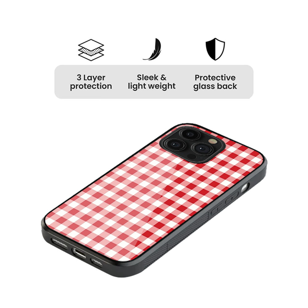 Gingham |Red & White Phone Case
