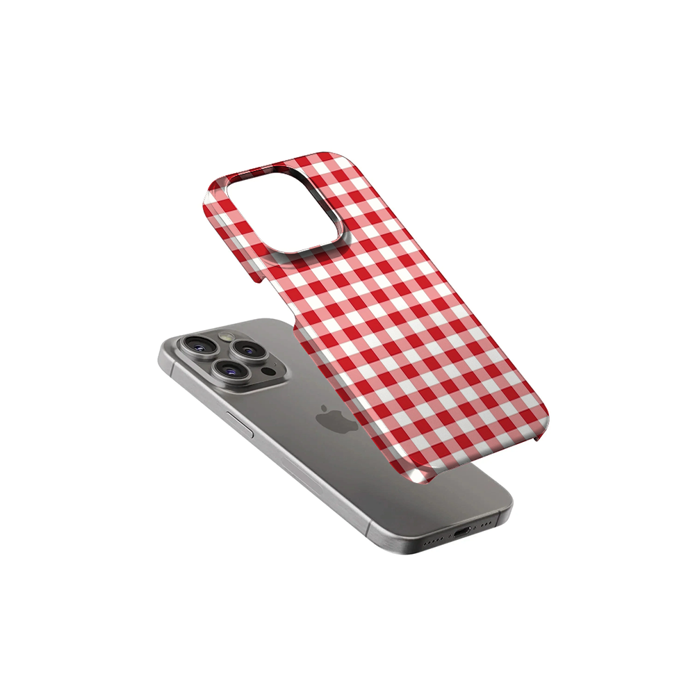 Gingham |Red & White Phone Case