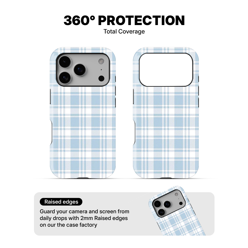 Gingham | Blue & White - II Phone Case