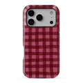 Gingham | Burgundy Phone Case
