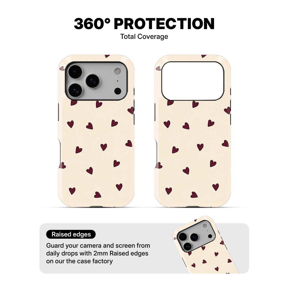 Heartfall | Beige Phone Case