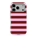 Striped | Burgundy & Pink Phone Case