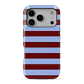 Striped | Blue & Burgundy Phone Case