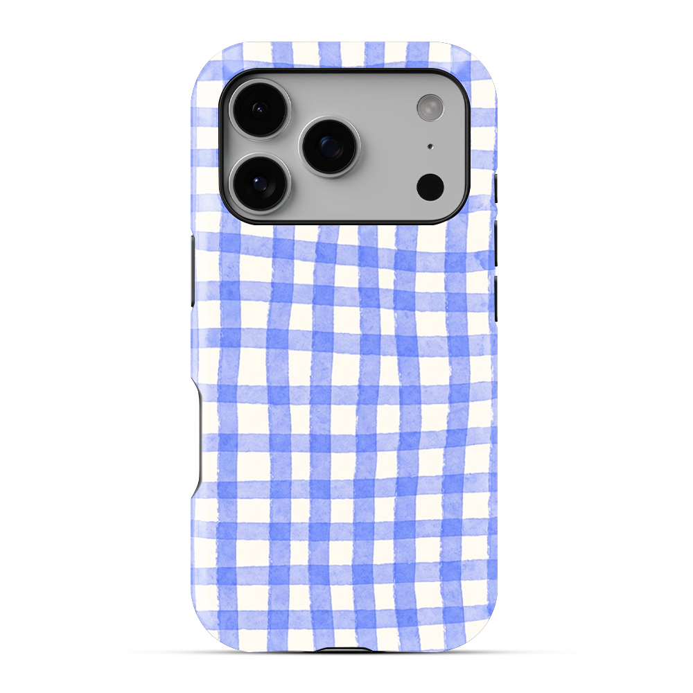 Gingham | Blue & White - III Phone Case