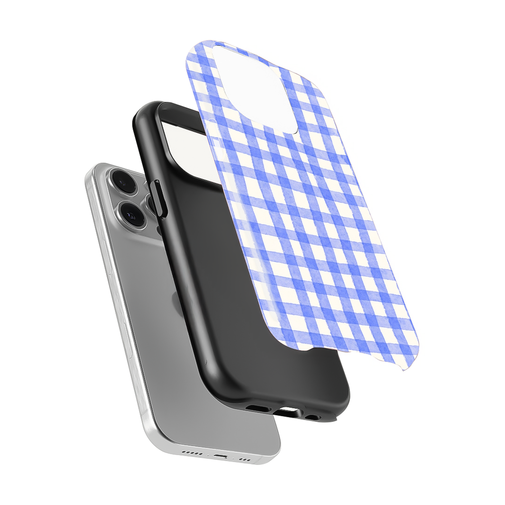 Gingham | Blue & White - III Phone Case