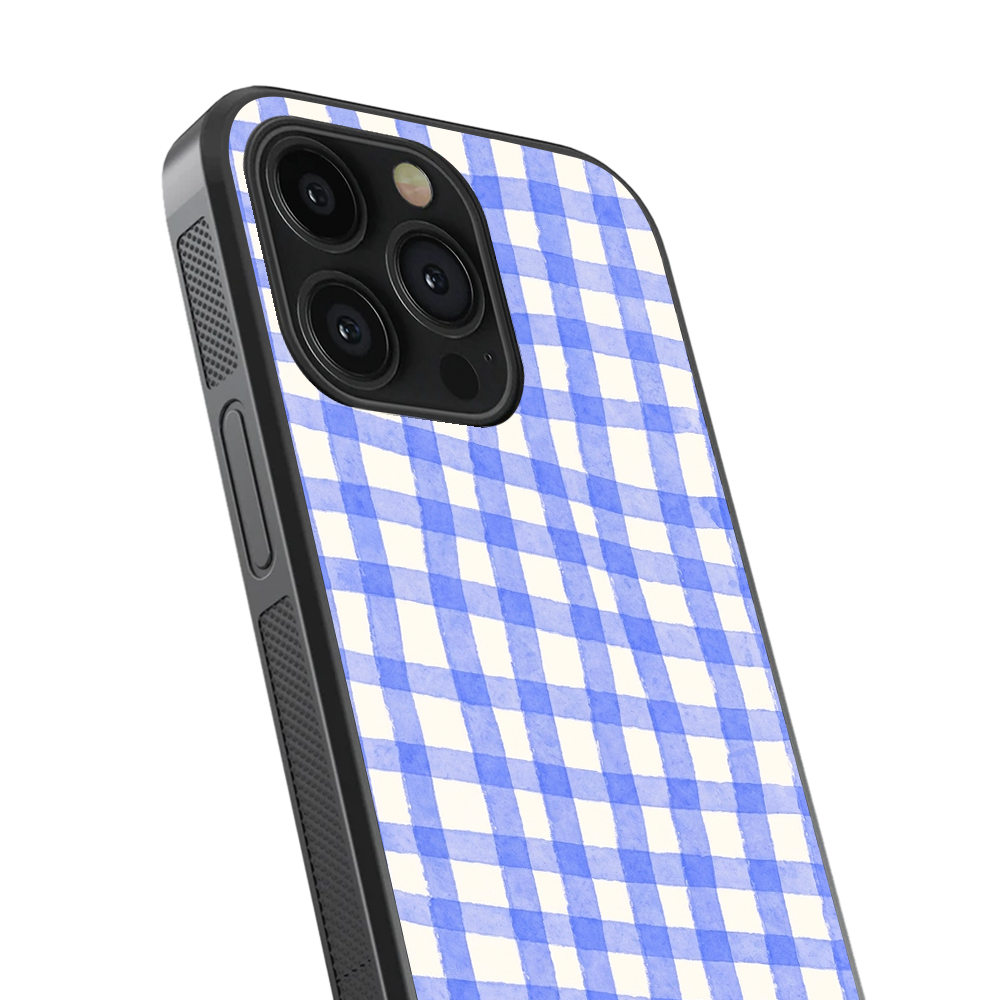 Gingham | Blue & White - III Phone Case