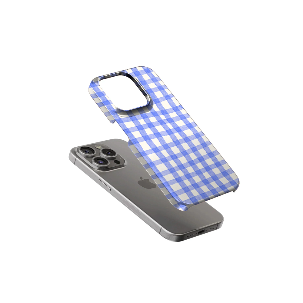 Gingham | Blue & White - III Phone Case