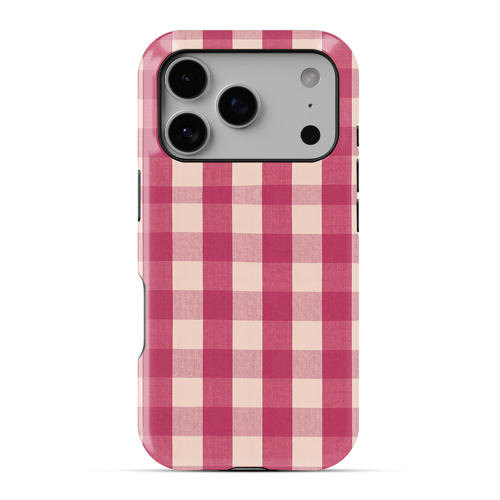 Gingham | Pink I Phone Case