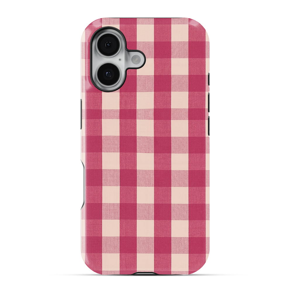 Gingham | Pink I Phone Case