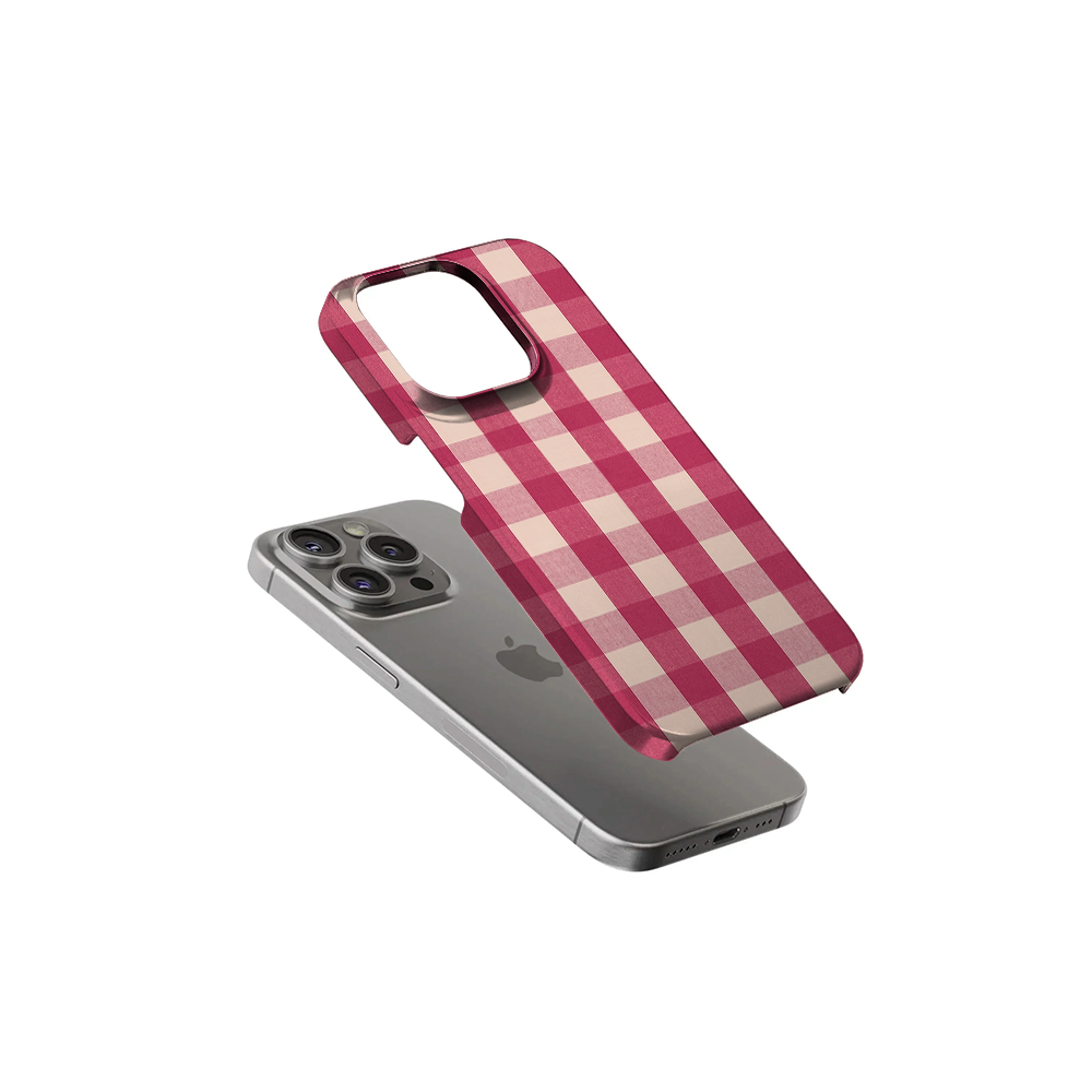 Gingham | Pink I Phone Case