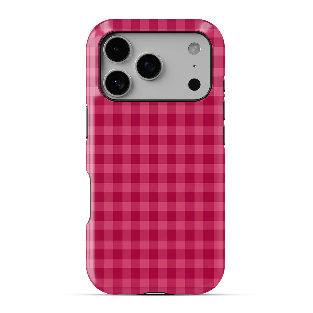 Gingham | Pink & Red Phone Case