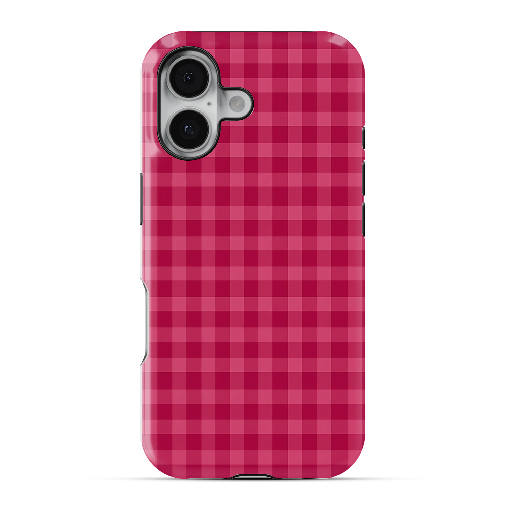 Gingham | Pink & Red Phone Case
