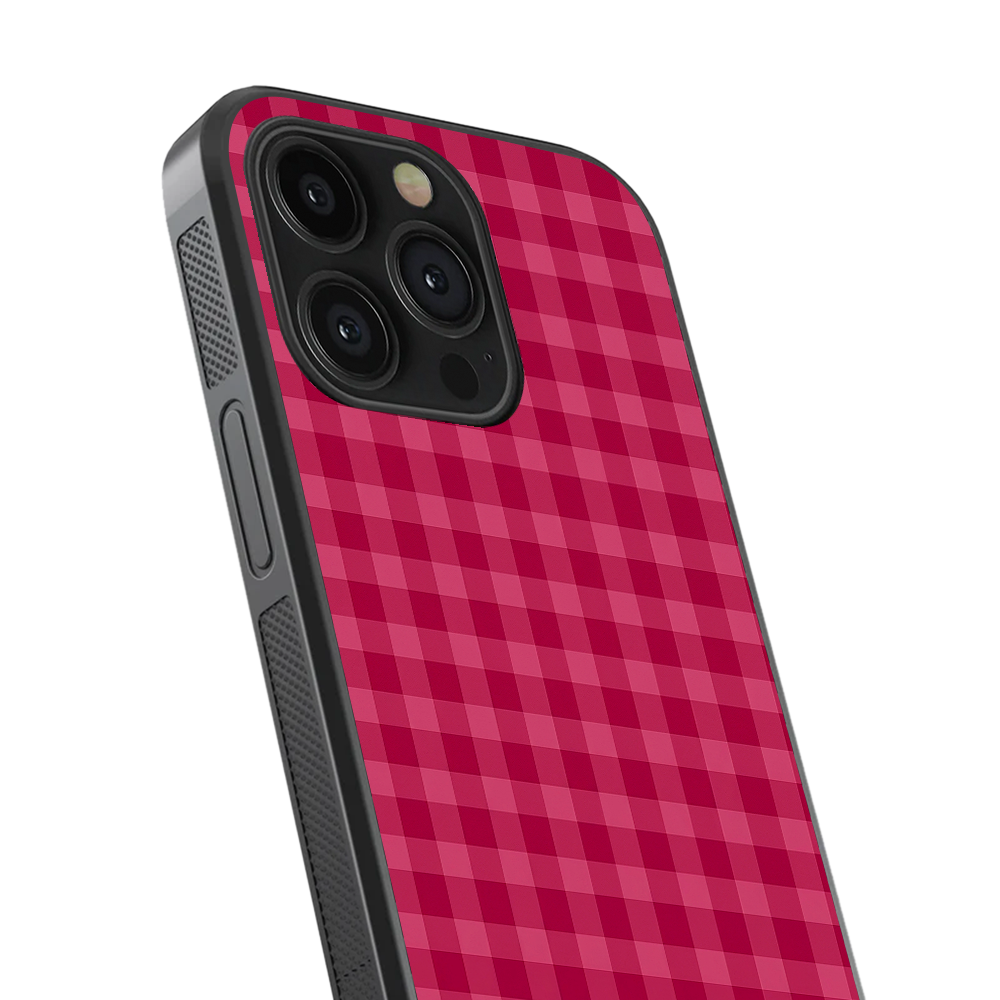 Gingham | Pink & Red Phone Case