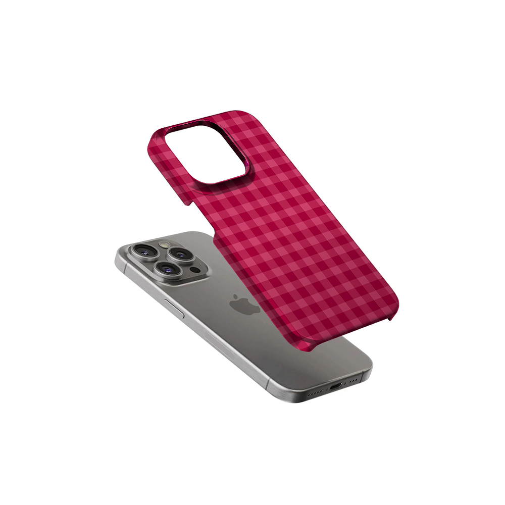 Gingham | Pink & Red Phone Case