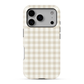 Gingham | Beige Phone Case