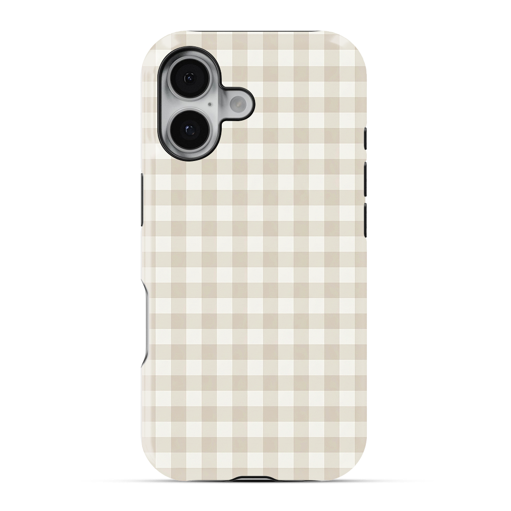 Gingham | Beige Phone Case
