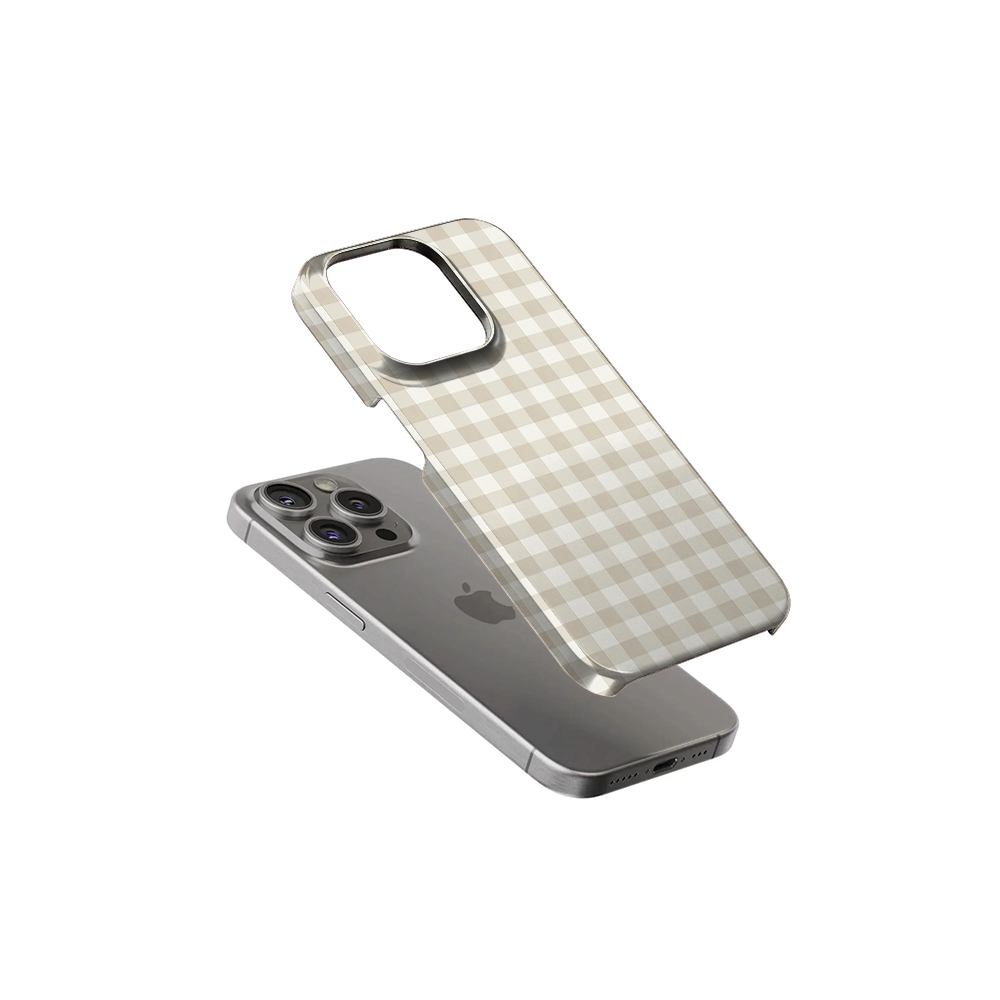 Gingham | Beige Phone Case
