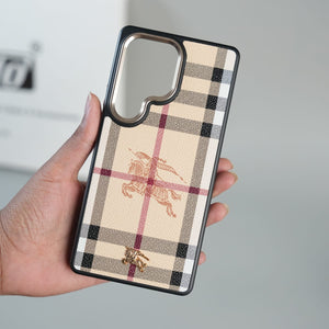 FRATO Galaxy Ultra Series Galaxy Ultra Series Luxury Check Pattern Textured Hard Back Case