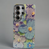 FRATO Galaxy Ultra Series S26 Ultra / Green Galaxy Ultra Series Luxury 3D Oil Painting Floral Design Glitter Lens Protection Stand Cover