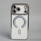 FRATO iPhone 17 Series 17 Pro Max / Silver iPhone 17 Series Luxury Crystal MagSafe Case with Rhinestone Camera Frame